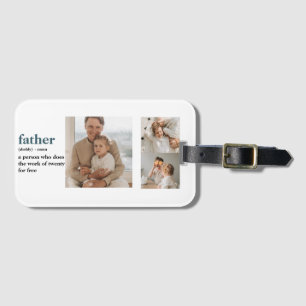 Modern Collage Photo Lycklig Fars dag Gift Bagagebricka