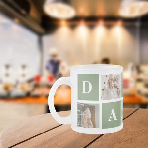 Modern Collage Photo & Lycklig Fars dag Gift Frostad Glasmugg