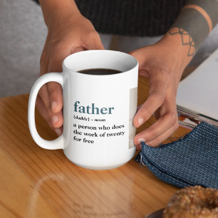 Modern Collage Photo Lycklig Fars dag Gift Kaffemugg