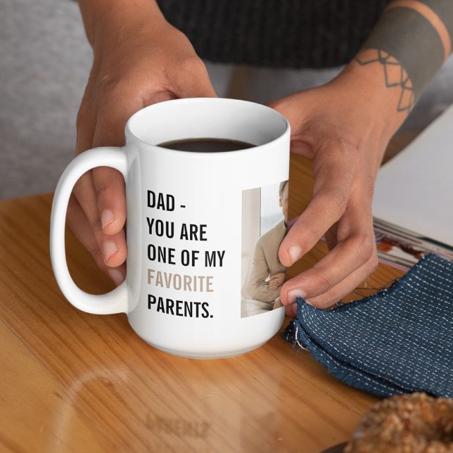 Modern Collage Photo & Lycklig Fars dag Gift Kaffemugg (Skapare uppladdad)