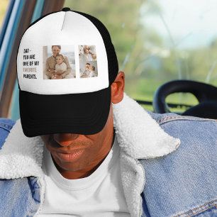 Modern Collage Photo & Lycklig Fars dag Gift Keps