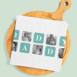 Modern Collage Photo Lycklig Fars dag Gift Kökshandduk<br><div class="desc">Vi presenterar det moderna samlarprojektet Photo Lycklig Fars dag Gift i ett färg-mynttema. Den här unika presenten och personligen är designad för att fira det speciella bandet mellan ett far och deras nära och kära.Modern Collage Photo Lycklig Fars dag Gift är ett vackert utformat kollage ram som kan anpassas med...</div>