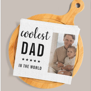 Modern Collage Photo Lycklig Fars dag Gift Kökshandduk