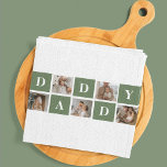 Modern Collage Photo & Lycklig Fars dag Gift Kökshandduk<br><div class="desc">Modern Collage Photo & Lycklig Fars dag Gift</div>