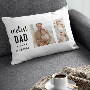 Modern Collage Photo Lycklig Fars dag Gift Lumbarkudde