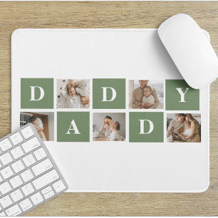 Modern Collage Photo & Lycklig Fars dag Gift Musmatta