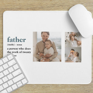 Modern Collage Photo Lycklig Fars dag Gift Musmatta