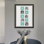 Modern Collage Photo Lycklig Fars dag Gift Poster<br><div class="desc">Vi presenterar det moderna samlarprojektet Photo Lycklig Fars dag Gift i ett färg-mynttema. Den här unika presenten och personligen är designad för att fira det speciella bandet mellan ett far och deras nära och kära.Modern Collage Photo Lycklig Fars dag Gift är ett vackert utformat kollage ram som kan anpassas med...</div>