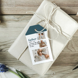 Modern Collage Photo Lycklig Fars dag Gift Presentetikett