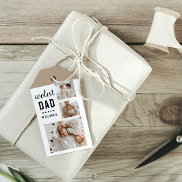 Modern Collage Photo Lycklig Fars dag Gift Presentetikett