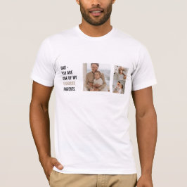 Modern Collage Photo & Lycklig Fars dag Gift T Shirt