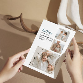 Modern Collage Photo Lycklig Fars dag Gift Tack Kort