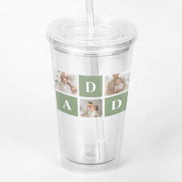 Modern Collage Photo & Lycklig Fars dag Gift Take Away Mugg