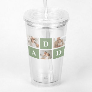 Modern Collage Photo & Lycklig Fars dag Gift Take Away Mugg