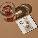 Modern Collage Photo Lycklig Fars dag Gift Underlägg Papper Kvadrat<br><div class="desc">"Modern Collage Photo Colorful Best Pappa någonsin Gift" är en personlig och unik present till alla pappa som förtjänar att firas. Presenten är ett kollage foto bestående av flera enskilda bilder som har arrangerats omsorgsfullt för att skapa en bedövning och öga-fångstdesign. Presenten är ett underbart sätt att visa uppskattning och...</div>