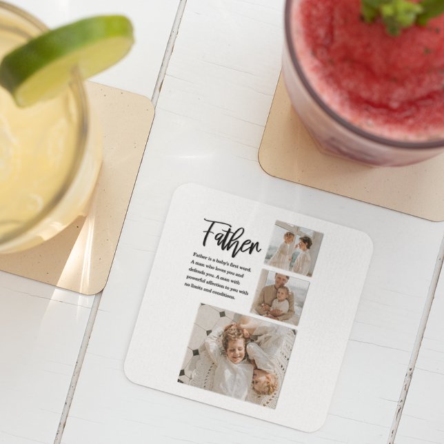 Modern Collage Photo med bästa offertgåva från Far Underlägg Papper Kvadrat (Skapare uppladdad)