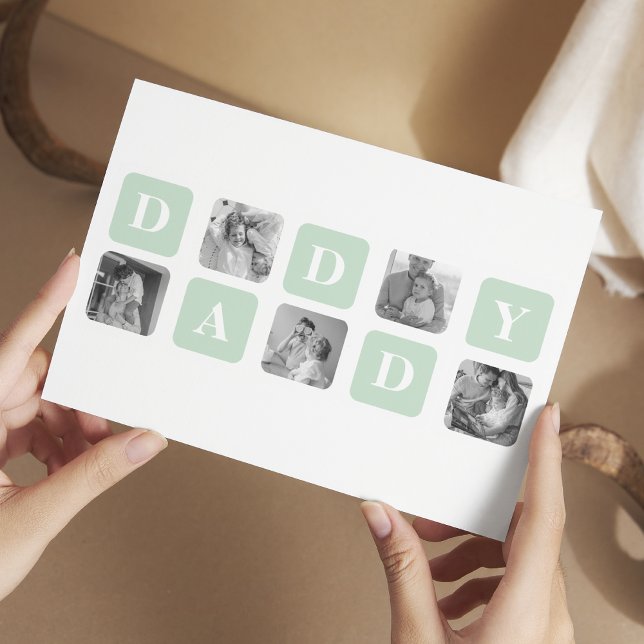 Modern Collage Photo Mint & Lycklig FathersDay Gif (Skapare uppladdad)