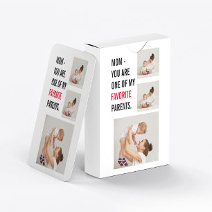 Modern Collage Photo & Mors dag Gift Casinokort
