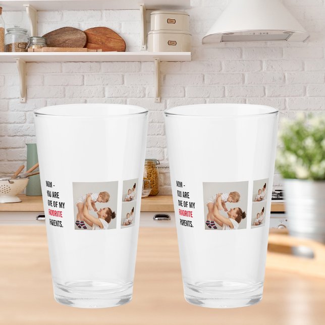 Modern Collage Photo & Mors dag Gift Glaskopp (Skapare uppladdad)