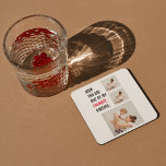 Modern Collage Photo & Mors dag Gift Underlägg Papper Kvadrat<br><div class="desc">Modern Collage Photo & Text Mors dag Gift. Bästa Personlig-gåva för Mors dag,  kvinnodag eller Mamma-födelsedag. Överraska Mamma med en gåva som är lika Fantastisk som hon är.</div>