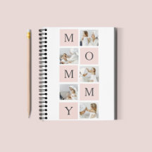 Modern Collage Photo & Pastel Rosa Mamma Gift