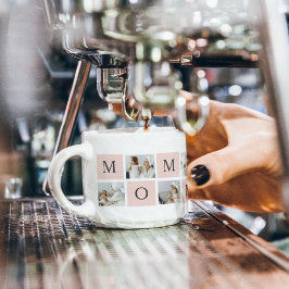 Modern Collage Photo & Pastel Rosa Mamma Gift Espressomugg