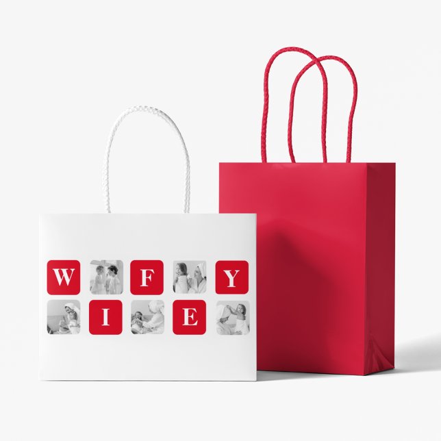 Modern Collage Photo & Red Gift for Loely Wifey (Skapare uppladdad)