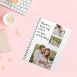 Modern Collage Photo Romantic Couple Quote Gift Anteckningsbok<br><div class="desc">Modern Collage Photo Romantic Couple Quote Gift</div>