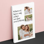 Modern Collage Photo Romantic Couple Quote Gift Canvastryck<br><div class="desc">Modern Collage Photo Romantic Couple Quote Gift</div>
