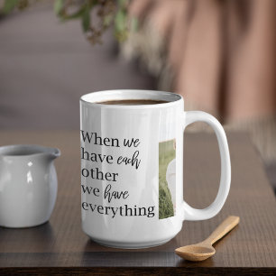 Modern Collage Photo Romantic Couple Quote Gift Kaffemugg