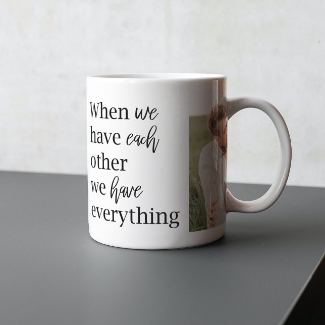 Modern Collage Photo Romantic Couple Quote Gift Mugg (Skapare uppladdad)