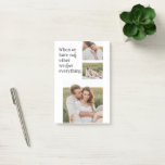 Modern Collage Photo Romantic Couple Quote Gift Post-it Block<br><div class="desc">Modern Collage Photo Romantic Couple Quote Gift</div>
