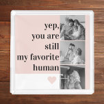 Modern Collage Photo & Romantic Loely Quote Gift Bricka<br><div class="desc">Modern Collage Photo & Romantic Loely Quote Gift</div>