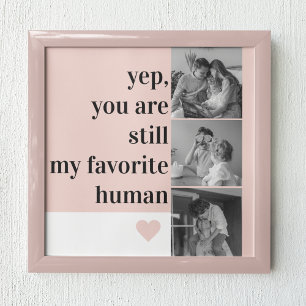 Modern Collage Photo & Romantic Loely Quote Gift Poster