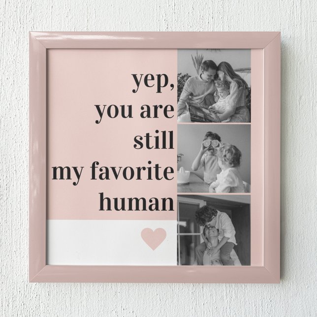 Modern Collage Photo & Romantic Loely Quote Gift Poster (Skapare uppladdad)