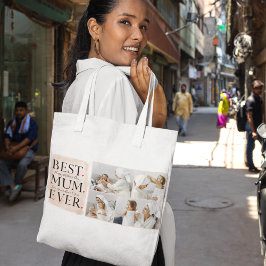 Modern Collage Photo Rosa Mors dag Tygkasse