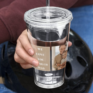 Modern Collage Photo & We Kärlek Pappa Gifts Take Away Mugg