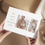 Modern Collage Photo & We Kärlek Pappa Gifts Vykort<br><div class="desc">"Vi Kärlek Pappa"-gåvor är tankfulla och presenter som firar kärlek och uppskattar far. Dessa gåvor ges ofta vid särskilda tillfällen som Fars dag, födelsedagar eller vilken dag som helst som ni vill uttrycka tacksamhet för ert pappa kärlek och ert stöd. Det finns en lång rad "Vi Kärlek Pappa"-gåvor som kostym...</div>