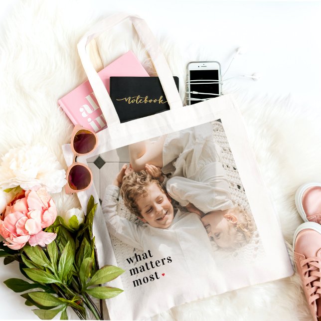 Modern Collage Photo What Mators Mest Family Gift Tygkasse (Skapare uppladdad)