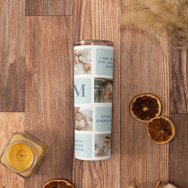 Modern Collage Photos Blue Best Far Gift (Skapare uppladdad)