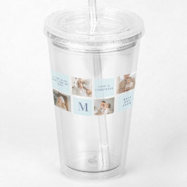 Modern Collage Photos Blue Best Far Gift Take Away Mugg