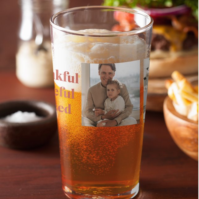 Modern Collage Three Photo | HAPPY THANKSGIVING Glaskopp (Skapare uppladdad)