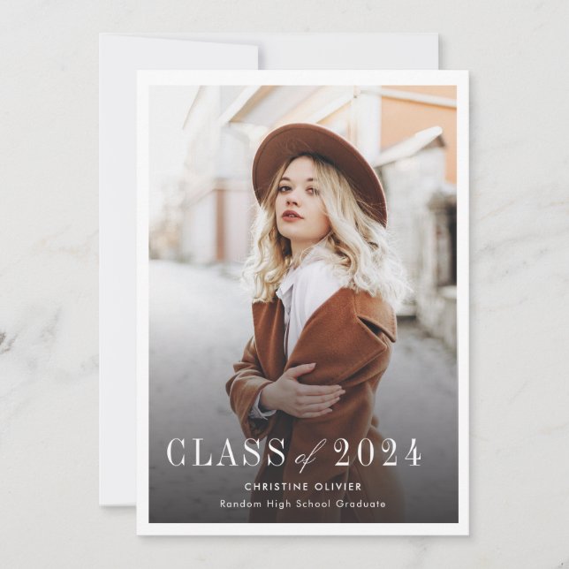Modern College Grad Photo Studenten Meddelande (Framsida)