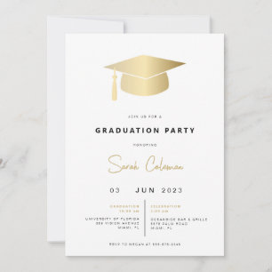 Modern College Graduation Party Investigation Scho Inbjudningar