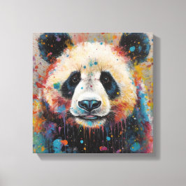 Modern Colorbering Panda Art Canvastryck