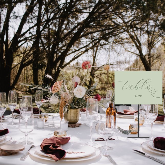 Modern Colorblock Bröllop | Ljusbild Bordsnummer (Skapare uppladdad)