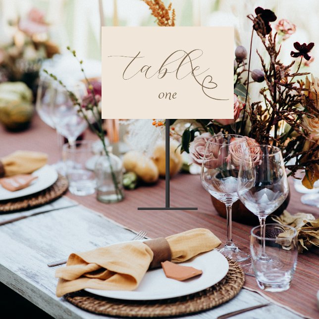 Modern Colorblock Bröllop | Ljust Neutralt Bordsnummer (Skapare uppladdad)