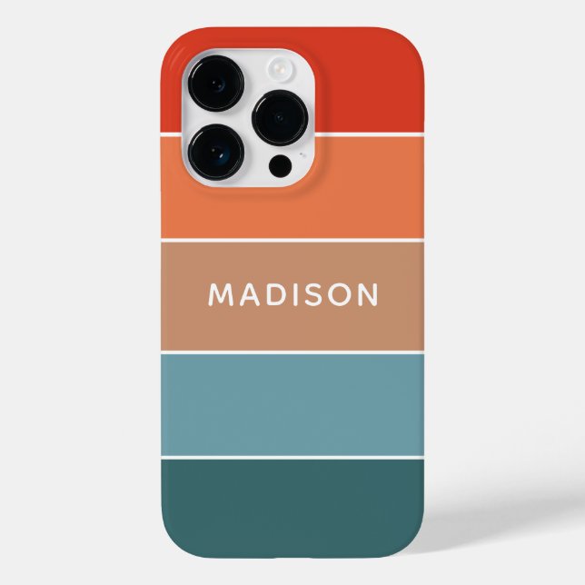 Modern Colorblock Personlig Namn (Baksida)