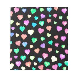 Modern Colorent Heart Mönster Anteckningsblock