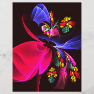 Modern Colorful Blommigt Abstrakt Art Mönster #06